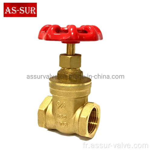 Valve de porte en laiton en bronze Valve de bite d'arrêt